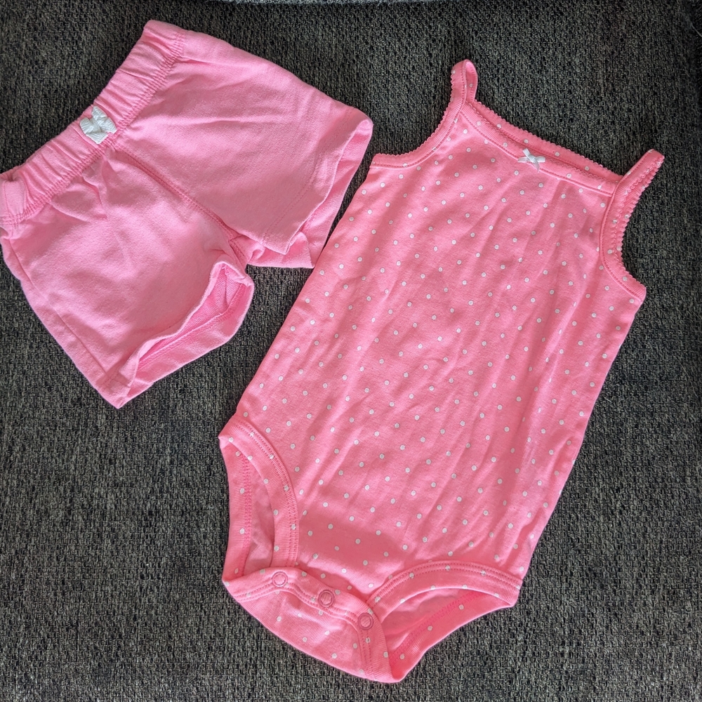 Carter's Pink Polka Dot Baby Onesie